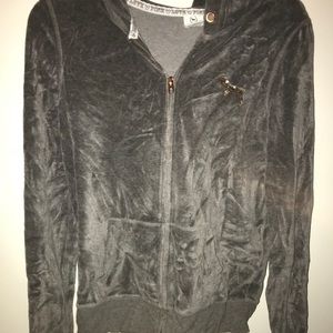 LAST CHANCE PINK Velour Zip Up Sweatshirt